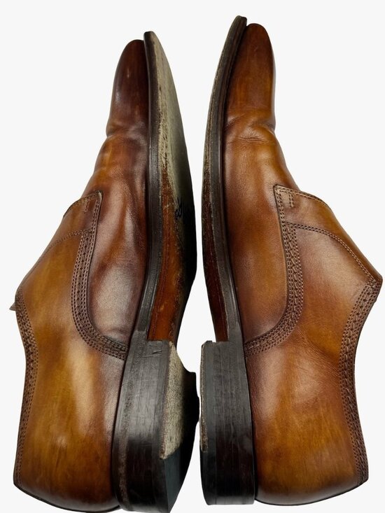 Magnanni Men\'s Leather Cap-Toe Two Tone Dress Shoes Brown • Size 7.5 US 40 EU main image 7